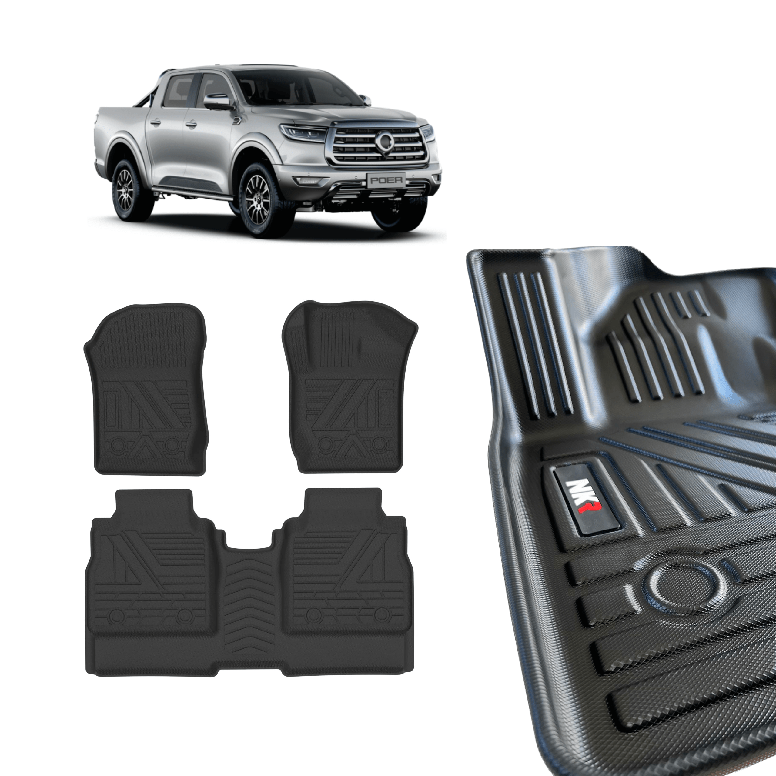 Pisos Calce Perfecto Poer AT - Negro -Scan 3D