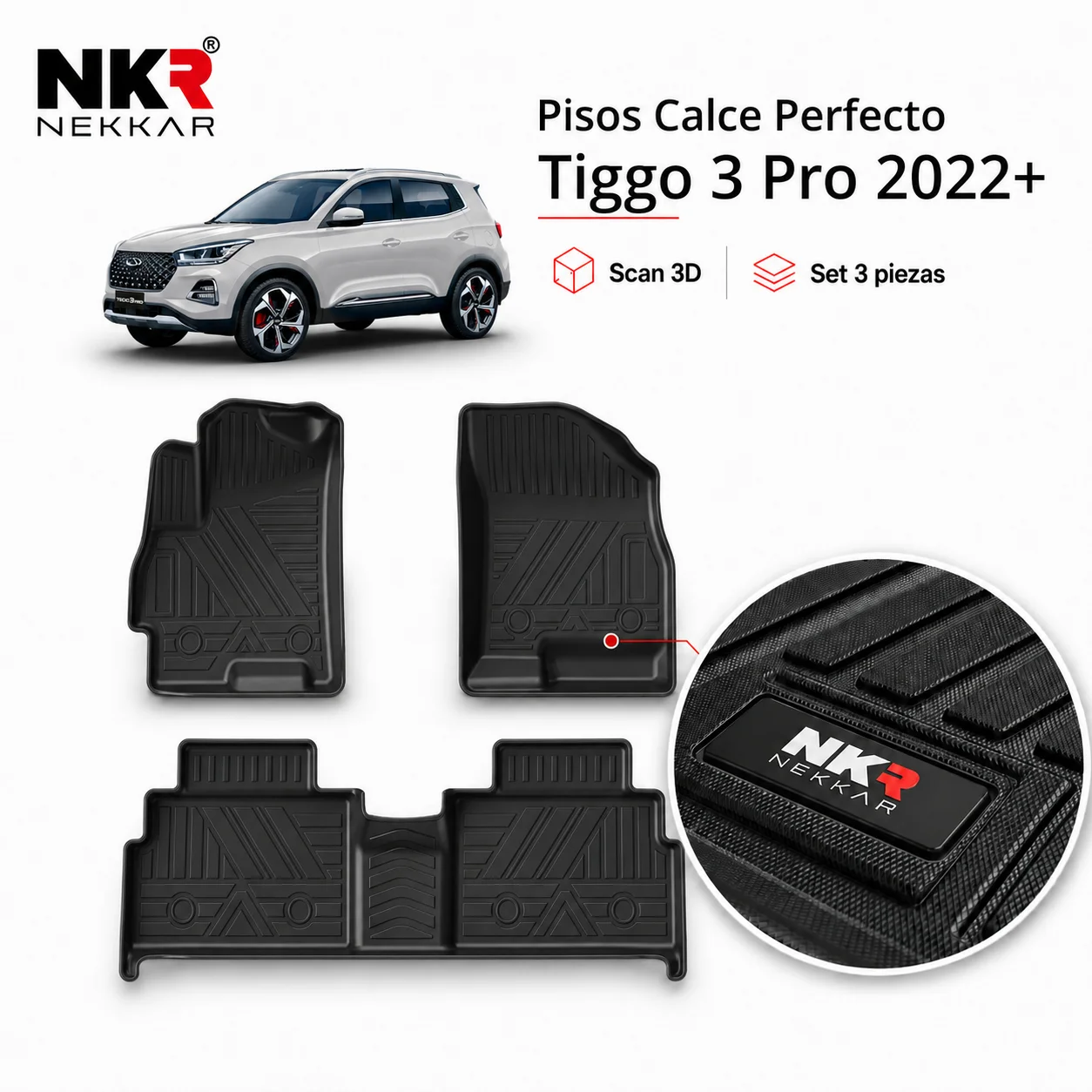 Pisos Calce Perfecto Chery Tiggo 3 Pro | Scan 3D