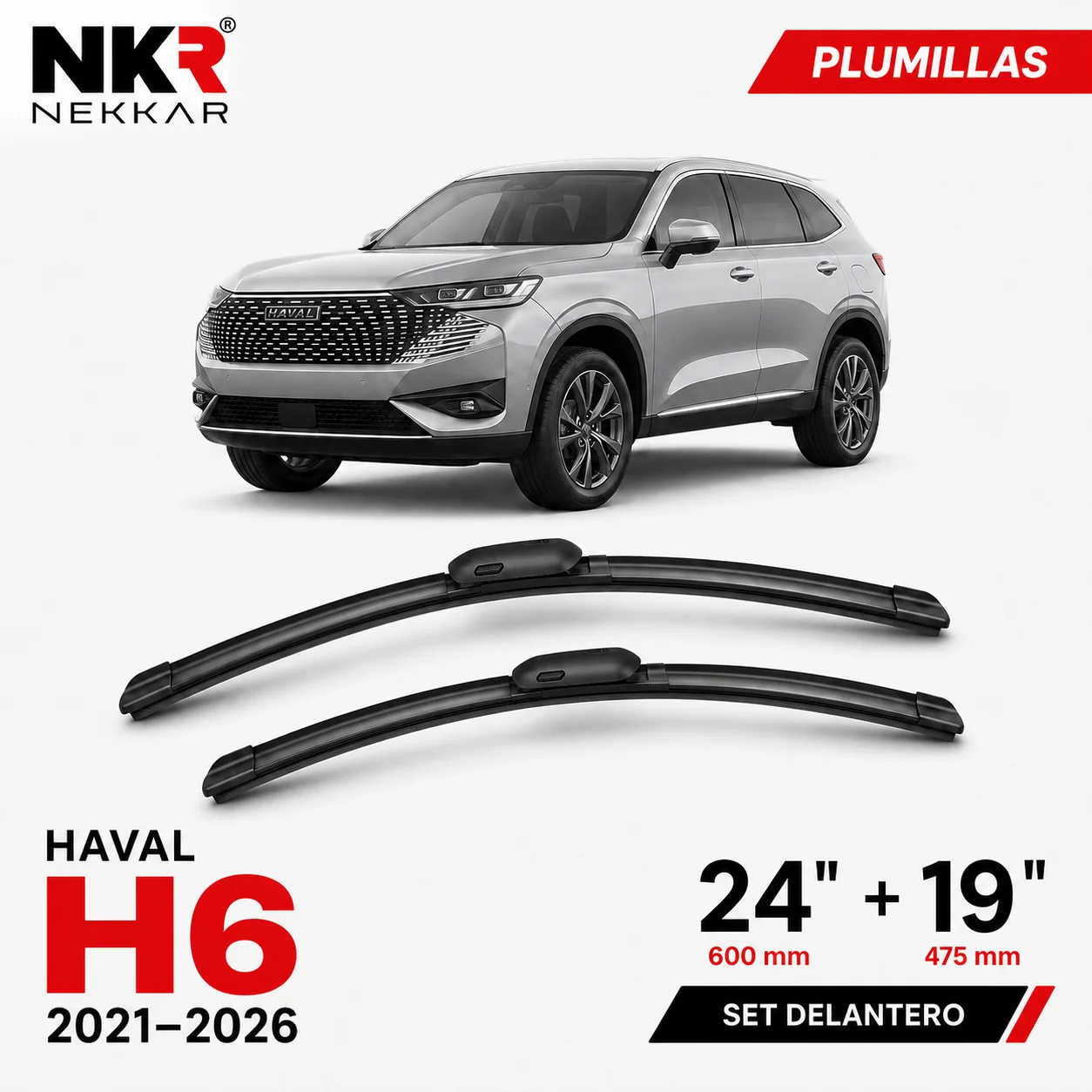 Plumillas Limpiaparabrisas Haval H6 2021-2026 | Nekkar Chile