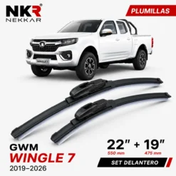 Plumillas Limpiaparabrisas GWM Wingle 7 2019-2026 | Nekkar Chile