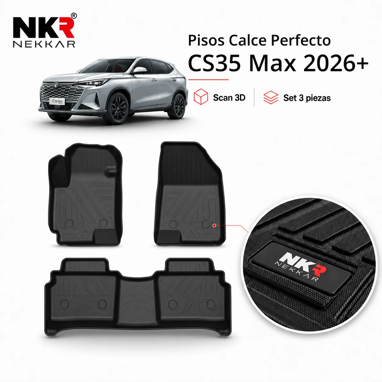 Pisos Calce Perfecto Changan CS35 Max 2026+ | Scan 3D